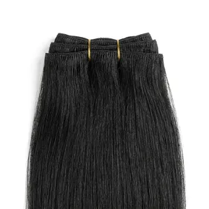Cheveux humains 100% Remy, tissage lisse avec mèches noires, texture ondulée naturelle, personnalisable - Product Image 6