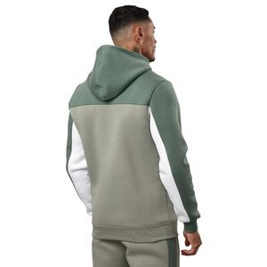 Sweat à capuche décontracté pour homme en polaire polyester/coton vert sauge, idéal pour le sport et le streetwear - Product Image 2