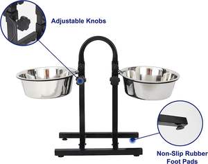 Comedero Doble Portátil de Acero Inoxidable para Mascotas con Logotipos Personalizados, Soporte Multifuncional para Comida de Perro y Agua para Gatos, Suministros de Calidad para Mascotas - Product Image 3