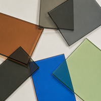 Verre réfléchissant teinté Euro Bronze gris foncé de 5 mm, 6 mm, 8 mm, 10 mm, 12 mm, 15 mm pour fenêtres et portes