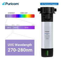 Lampe purificatrice d'eau électrique UV LED standard UE portable 24V DC 15L/min haute efficacité pour usage domestique, commercial et extérieur, pour toute la maison