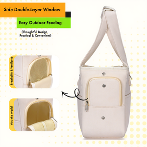 Bolsa de Transporte Portátil para Mascotas, Perros Pequeños y Gatos, Bolso de Viaje Transpirable con Correa de Seguridad, Alfombra Suave y Bolsillos de Almacenamiento - Product Image 6