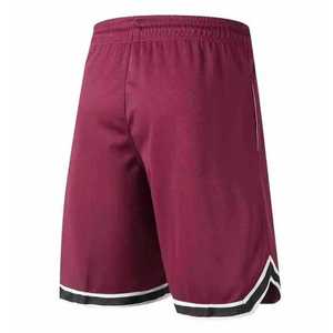Shorts de basketball pour hommes en polyester peigné, taille élastique, vêtements de sport, couleur unie, imperméables, séchage rapide, respirants - Product Image 4