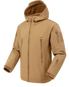 Unisex Formal Bomber <b>Fleece</b> <b>Lined</b> Puffer <b>Jacket</b> Windproof Winter Coat Full Zip Multi-Pocket Workwear Outdoor Warm - Product Image 4