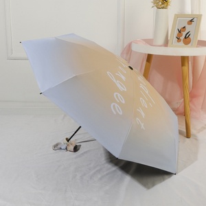 Women's Ins Style Dual-Use Sun and Rain <b>Umbrella</b> Gradient Color with UV Protection Black Coating Fully <b>Automatic</b> - Product Image 4