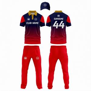 Custom 100% Polyester Cricket Uniform Manufacturer Sublimation Cricket Jersey <b>Trouser</b> Set Professional Teamwear Supplier Bulk - Product Image 1