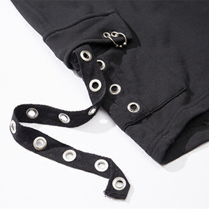 Men's Cotton Fleece Cargo Shorts Streetwear Metal Eyelet Strap Drawstring <b>Elastic</b> Waist Multi-Pocket Wholesale OEM Custom - Product Image 4