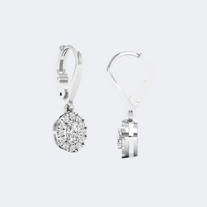 ต่างหูทรงหยดน้ำประดับเพชรทรงกลมและทรงรีเจียระไนแบบบริลเลียนท์ น้ำหนักรวม 0.20 กะรัต ตัวเรือนทอง 10K - Product Image 5