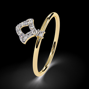 Bague de mariage minimaliste en or et diamant naturel, bijoux fins d'Inde - Product Image 4