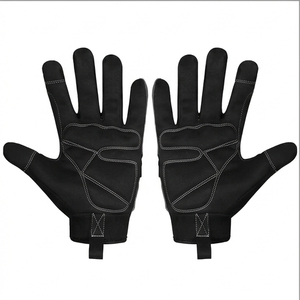 Gants de travail pour hommes, compatibles écran tactile, paume rembourrée pour réduction des vibrations, travaux de construction, mécanique, travaux légers, bracelet réglable - Product Image 5