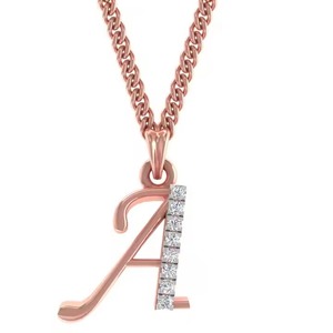 Colgante personalizado con inicial en oro y diamante, letra A, amuleto con letra del alfabeto, joyería sencilla, regalo para mujer - Product Image 1
