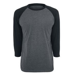 T-shirts à manches longues raglan décontractés de haute qualité, design personnalisé, impression sérigraphique sur coton, toutes tailles, col côtelé, pour hommes - Product Image 6