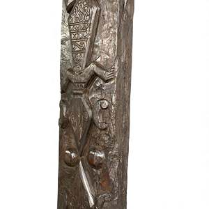 Panneau mural en bois sculpté à la main, style tribal Naga indien, décoration architecturale antique rustique pour hôtel, assortiment varié, 1 conteneur - Product Image 4
