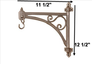 Heavy-Duty Cast Iron Vintage Style <b>Wall</b> <b>Bracket</b> for Indoor and Outdoor <b>with</b> Plant Hanger Pot Basket <b>Shelf</b> - Product Image 3