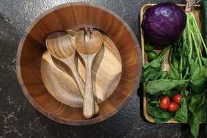 Tazón de Madera Hecho a Mano de Primera Calidad, Elegante Plato de Servir Contemporáneo para Frutas, Ensaladas, Bocadillos y Presentación en la Mesa - Product Image 6