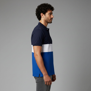 Camisas de hombre de punto 100% algodón OEM/ODM, logotipo bordado personalizado, transpirables, de alta calidad, de color sólido, manga corta, tipo polo. - Product Image 6