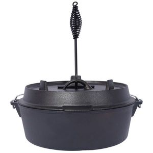 Pentola Olandese in Ghisa Smaltata da 5L con Coperchio per Campeggio, Cucina e Barbecue - Product Image 6