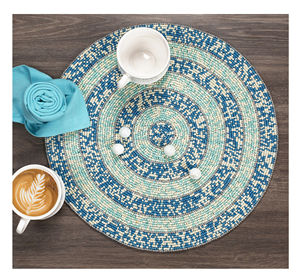 Luxury Kitchen Decor Beaded Placemat <b>Round</b> Pattern <b>Cloth</b> and Polyester for Dining <b>Table</b> Restaurant Hotel Design - Product Image 3