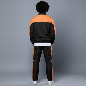 Custom Men Nylon <b>Waterproof</b> <b>Tracksuit</b> Breathable Sports Wear Zipper Side Pocket OEM Wholesale Comfortable Gym Suit - Product Image 2