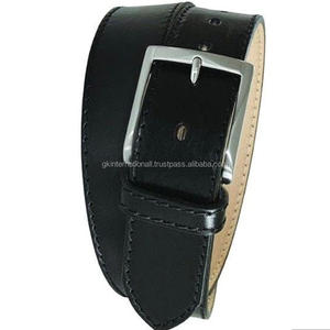 Calidad de exportación, precio de fábrica, moda para hombre, cinturón informal de cuero puro, costuras fuertes y hebilla de una sola punta de latón macizo - Product Image 3