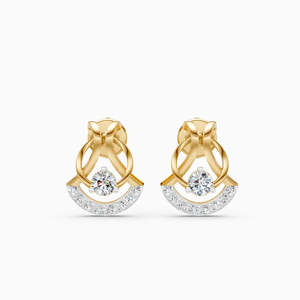 Boucles d'oreilles clous classiques plaquées rhodium avec zircon rouge et accents de diamants, bijoux romantiques unisexes pour mariage, cadeau - Product Image 2