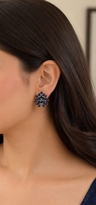 ต่างหูบลูแซฟไฟร์เงินแท้ 92.5 รุ่น KLST-30962 - Product Image 4