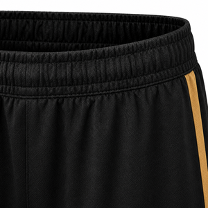 Camiseta de Fútbol Negra y Dorada para Hombre, Cuello en V, Manga Corta, Sublimada, de Poliéster que Absorbe la Humedad, Ropa Deportiva de Equipo - Product Image 4