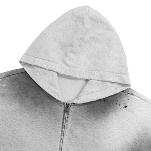 Sudadera con capucha para hombre, corte holgado, estilo vintage, con efecto degradado de tinta castaño descolorida por el sol, con efecto rotura de bordes y estampado de logotipo, Rainbow Spray, bajo MOQ - Product Image 3