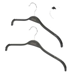 Astrid 38 CM PS Flexible Black Plastic Custom Logo Injection Organizer Clothing <b>Hanger</b> for Coats Pants Clothes Wardrobe Display - Product Image 1