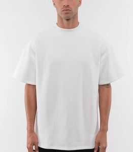 T-shirt homme de luxe de haute qualité, 100% coton, coupe oversize, col montant, épais et ample, pour homme - Product Image 3