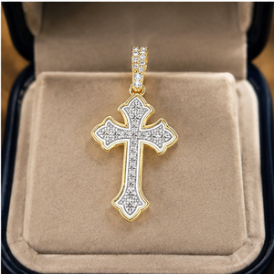 Colgantes de Cruz de Jesús Personalizados de Oro Sólido 10K con Diamantes de Moissanita, Estilo Hip Hop Moderno, Joyería Religiosa Cristiana Brillante, Regalo - Product Image 3