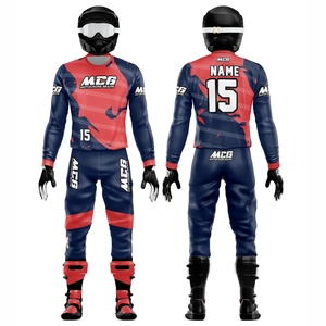 Équipement de course tout-terrain pour motocross, en tissu polyester, imprimé par sublimation, tendance et élégant, vente en gros, fabrication spécialisée - Product Image 1