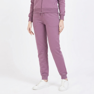 Ensemble de survêtement pour femme, veste zippée violette et pantalon de jogging, vêtements de sport, vente en gros, logo personnalisé, fabricant OEM, en vrac - Product Image 4