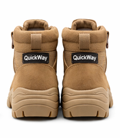 Vente en gros de bottes et chaussures tactiques QUICK WAY INDUSTRIES, chaussures de travail en cuir imperméables à lacets pour hommes au Pakistan, tailles 9/42