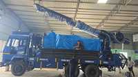 Foreuse hydraulique rotative diesel PRL montée sur camion pour puits d'eau, profondeur max. 300 m, diamètre 300 mm, fonctionnement automatique testé