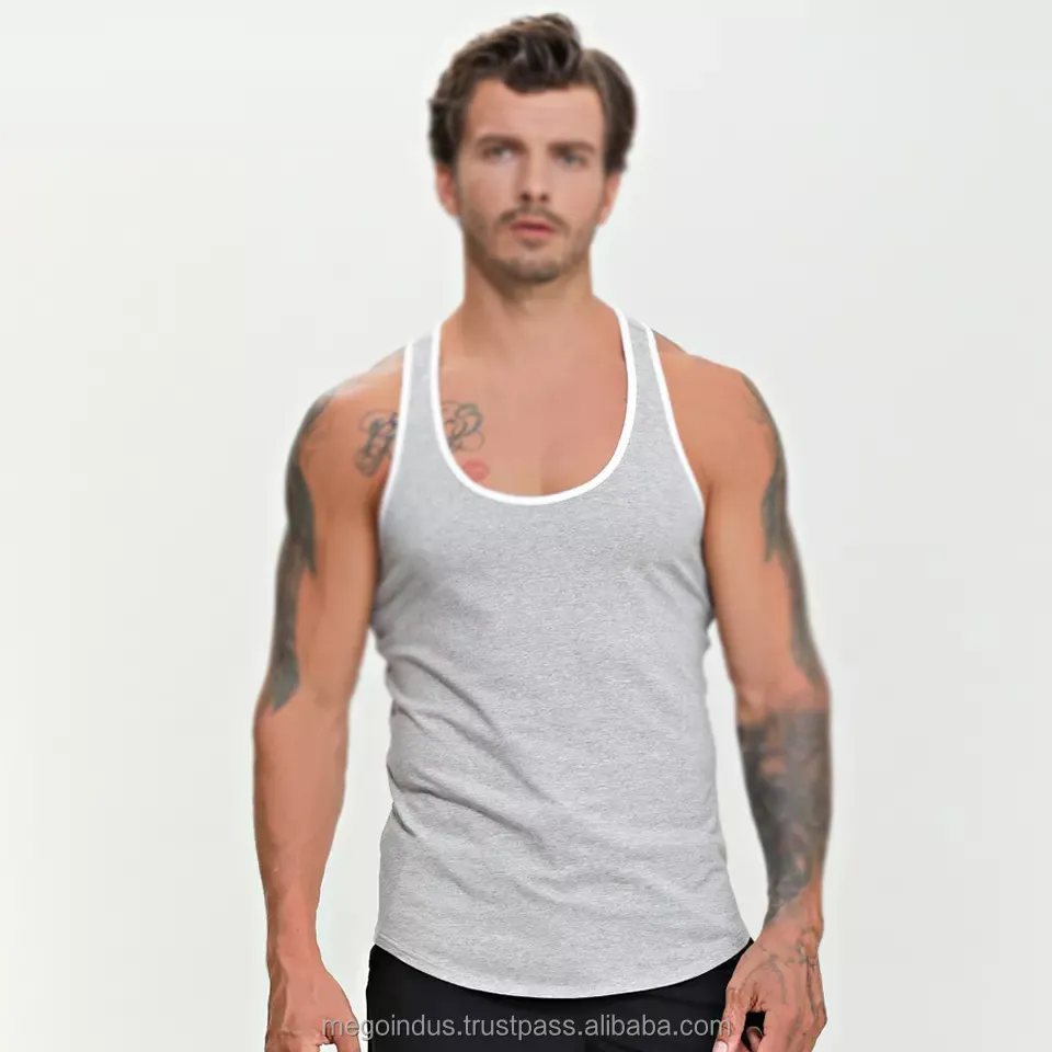 Brand Nieuwe Mannen Gym Fitness Tank Top Grijs Yoga Workout Singlet Sport Tank Top Kleding Heren Gym Vest Voor Mannen