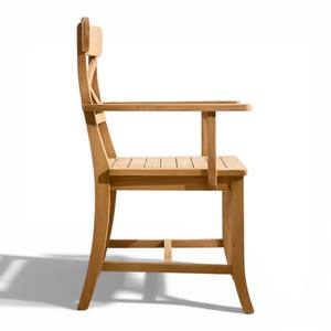 Silla de Comedor de Madera de Teca Indonesia con Respaldo Cruzado, Silla de Madera Maciza de Lujo, Impermeable y Ecológica para Patio, Terraza y Jardín - Product Image 4