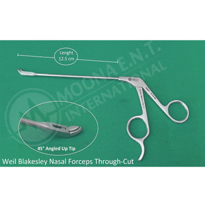 ชุดเครื่องมือผ่าตัดหู คอ จมูก แบบใช้มือ ยี่ห้อ Weil Blakesley รุ่น Nasal Forceps ความยาว 12.5 ซม. ปลายตัดเฉียง 45 องศา ได้รับการรับรองมาตรฐาน CE - Product Image 2
