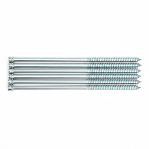 Double Ended Metric/Inch Wood <b>Screws</b> M6-M12 Diameter Slotted Head Partial Thread Class 4.8 6.8 Zinc Plated Carbon Steel DIN PDC - Product Image 1