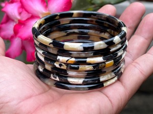 Premium Horn <b>Bangles</b> Handmade Ethnic Fashion Unisex <b>Bangle</b> <b>Set</b> Gift Unique Natural Color Jewelry - Product Image 4