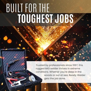 Máquina de Soldar Portátil, Soldadora MIG a Gas con Alimentación por Batería de Coche, Soldadura en Movimiento para Acero, Aluminio y Más, Incluye Estuche de Transporte - Product Image 6