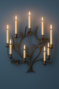 Iron <b>Candelabra</b> With Two Arms For Home Decoration Durable Design - Product Image 5