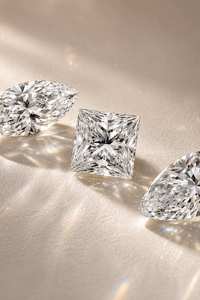 Pierre précieuse de laboratoire de qualité supérieure, taille Princesse, 3.00-3.10 carats, Couleur D, Clarté VVS2 VS1, Certifiée IGI, Modèle RI-351, pour la fabrication de bijoux, beauté rare - Product Image 3