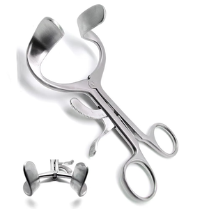 Molt Instruments dentaires manuels en acier inoxydable argenté certifiés CE, écarteur buccal intra-oral en résine, rétracteur de joue et de lèvre dentaire - Product Image 1