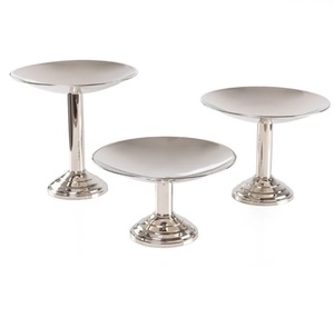 Support à gâteau et desserts de fête élégant avec plateau en marbre, forme ronde vintage, support à gâteau décoratif en bois - Product Image 5