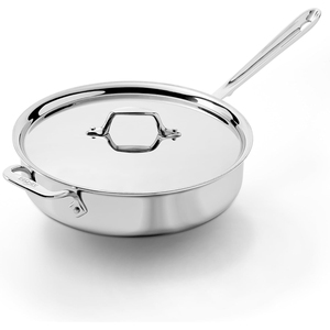 Sartén de acero inoxidable con tapa, compatible con inducción, calentamiento uniforme para asar y dorar profesionalmente al mejor precio - Product Image 2