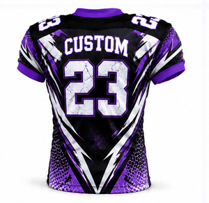 Maillot de football américain grande taille pour hommes et femmes, design personnalisé, respirant, séchage rapide, polyester, uniforme sportif d'équipe - Product Image 5