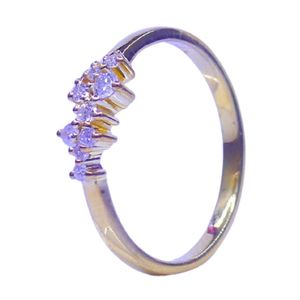 14K Gold Plated Luxury Classic Channel Setting Round Brilliant Cut Diamond Unisex <b>Engagement</b> Wedding & Anniversary Party <b>Rings</b> - Product Image 1