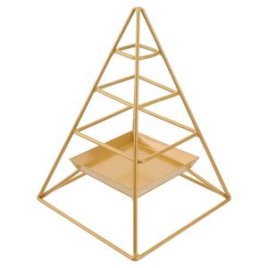 Gold Round Metal Jewelry Stand With Mesh Display For Earrings Home Decor Bedroom Use Modern Design Durable Base - Product Image 3