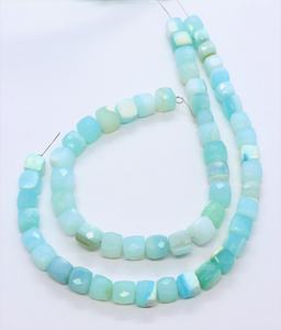 AAA Natural Peruvian <b>Opal</b> Faceted Cube Gemstone Beads 8-9 MM Peru <b>Opal</b> 3D Box Cube Beads 8 Inch Faceted Peruvian <b>Opal</b> Loose Bead - Product Image 5